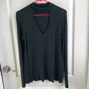 Express large front keyhole tunic top